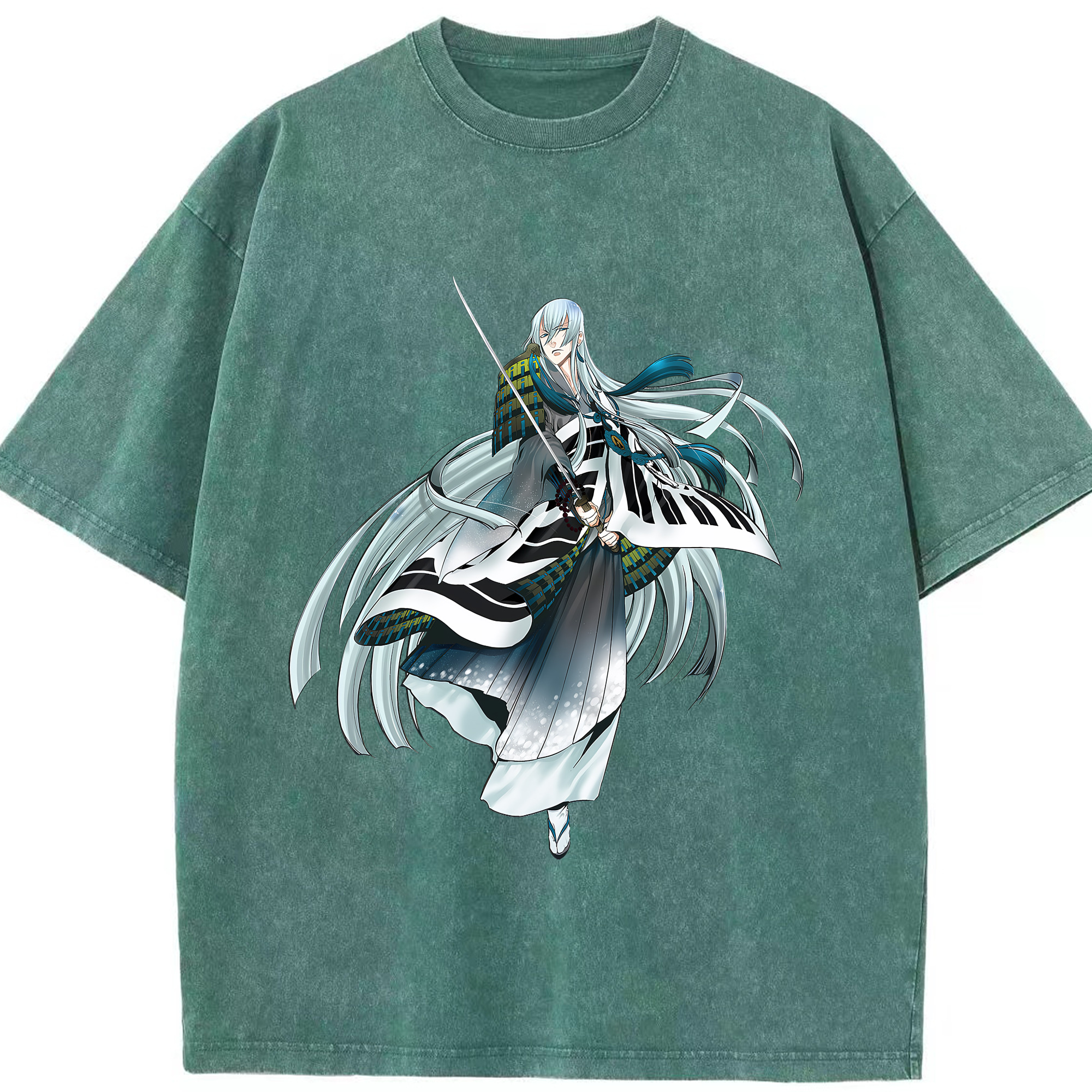 （画像用） 刀剣乱舞 Touken Ranbu 綿100% ヴィンテージ風 半袖Tシャツ（フロントプリント）